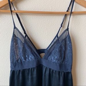 navy slip dress